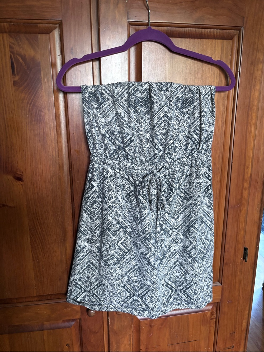 Mossimo Supply Co. Strapless Black & White Printed Dress